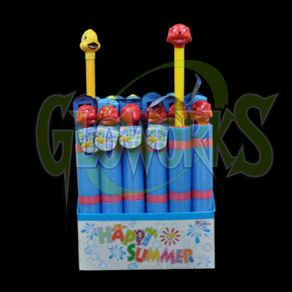 SMALL FOAM WATER BLASTER TUBE WITH TOPPER (1 PIECE)