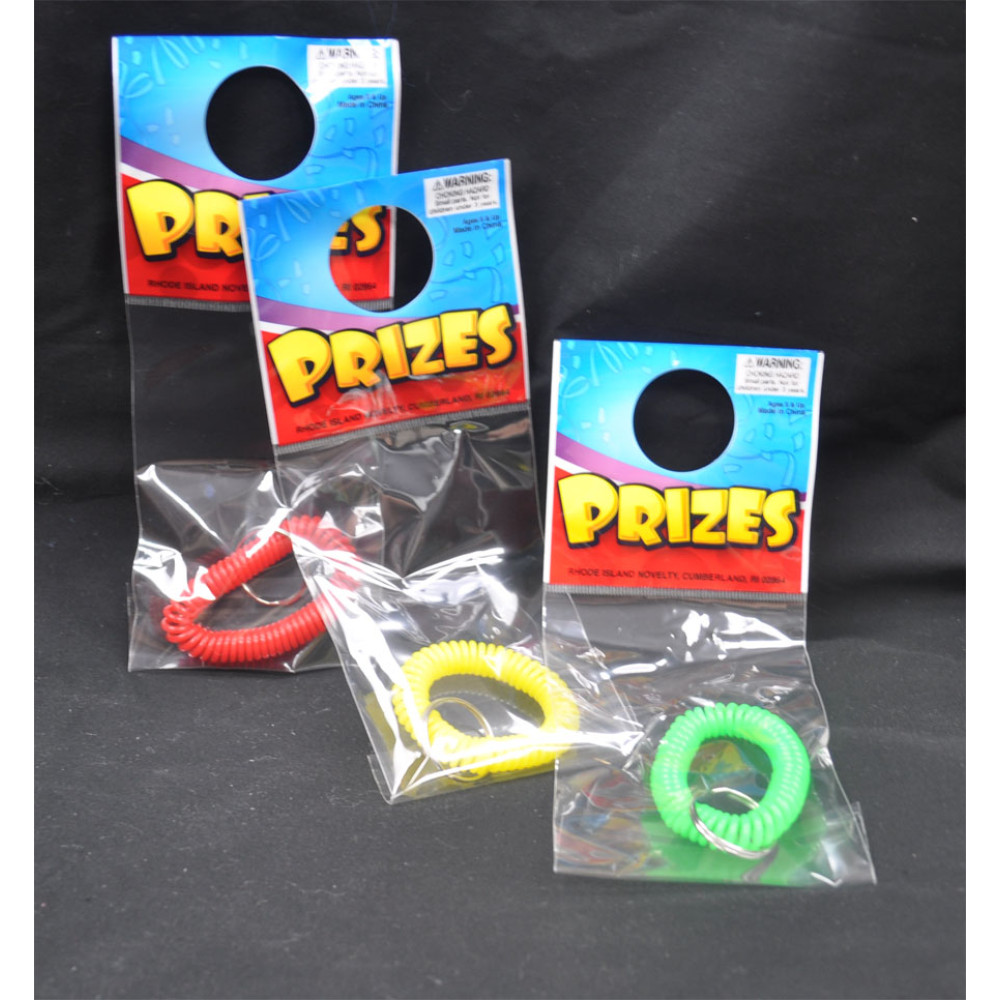 SPIRAL STRETCH KEYCHAINS - ASST. COLORS (1 piece)