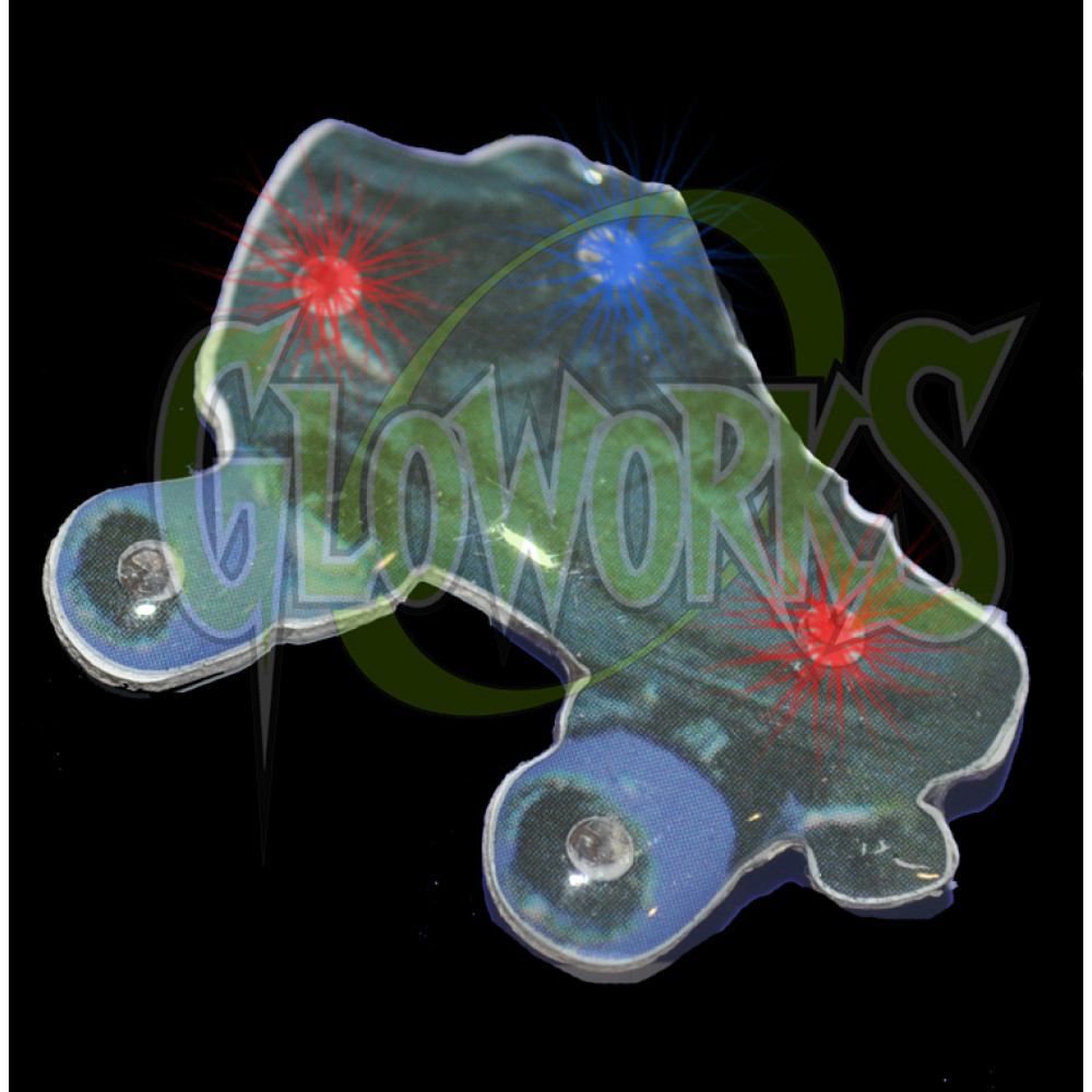 ROLLER SKATE FLASHING MAGNETIC LED PIN