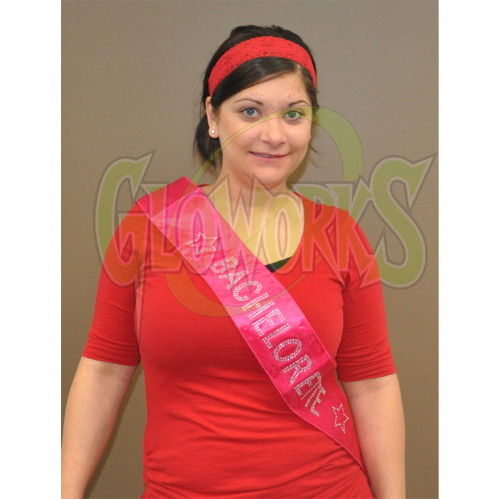 "Bachelorette" Non-Flash Pink Sash (1 PIECE)