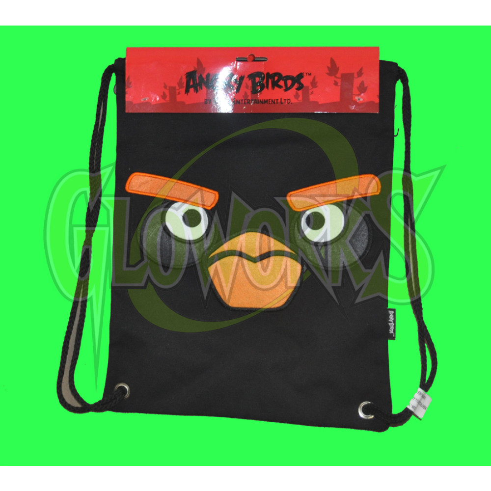 BLACK ANGRY BIRD NAPSACK (1 PIECE)