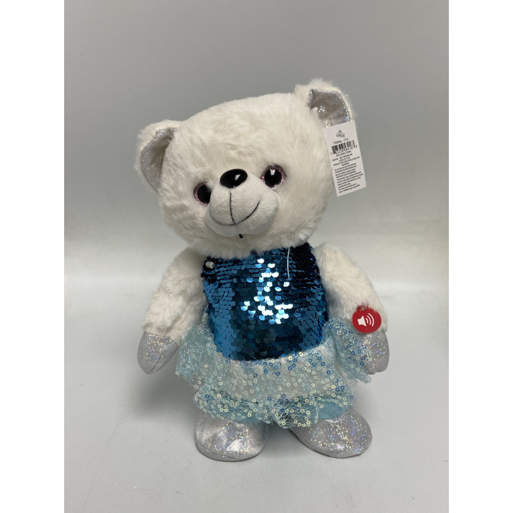 DANCING SEQUIN BEAR WITH SOUND