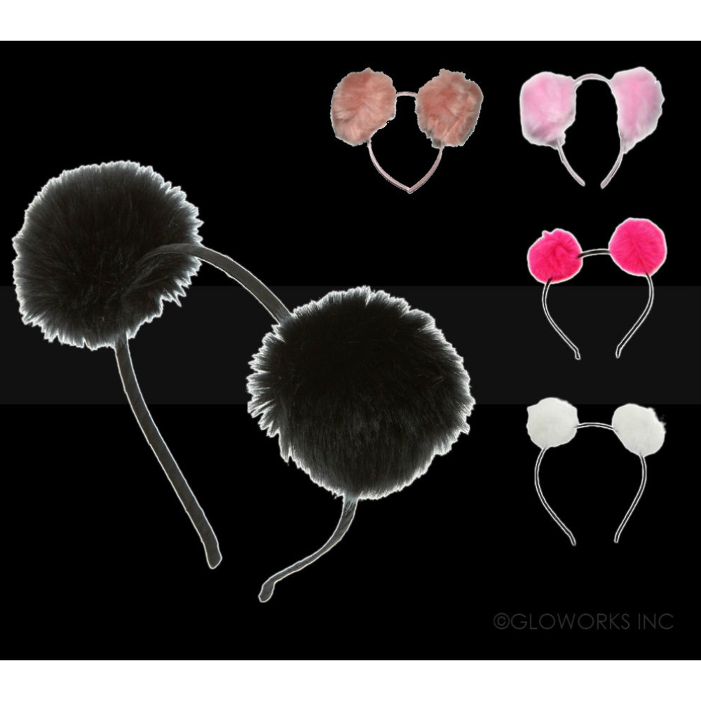 ASSORTED COLOR POM POM HEADBAND (1 PIECE)