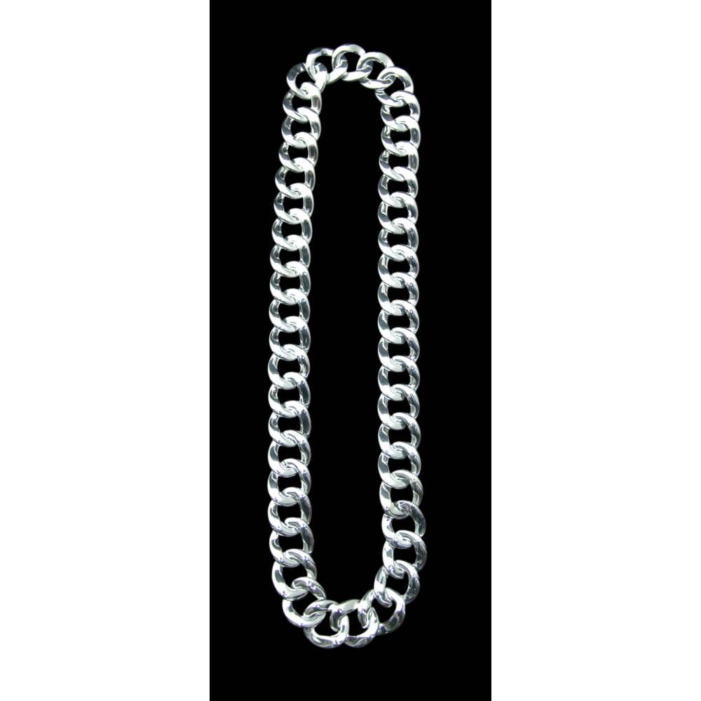 NON-FLASHING SILVER CHAIN LINK NECKLACE