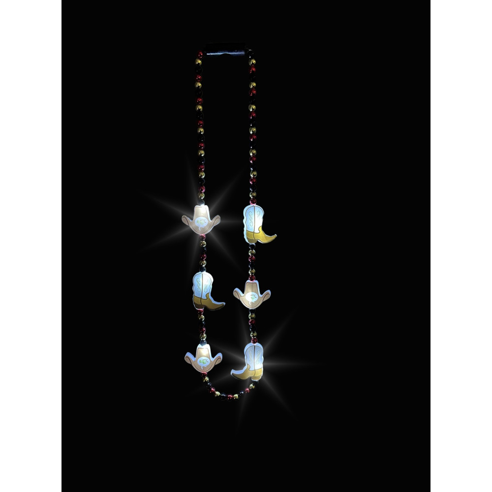 BEADED NECKLACE WITH COWBOY BOOTS AND HATS (1 PIECE)