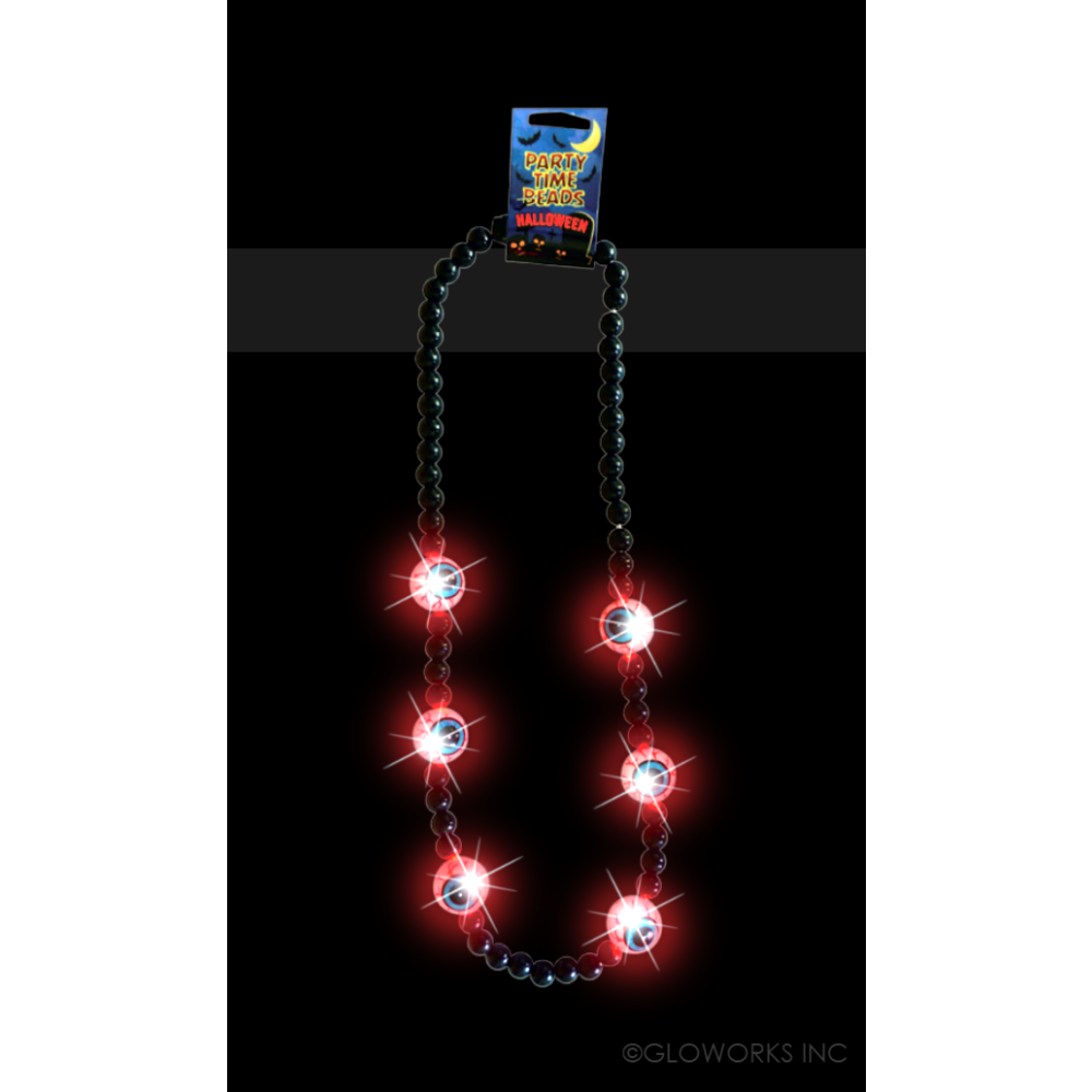 FLASHING BEADED EYEBALL NECKLACE (1 PIECE)