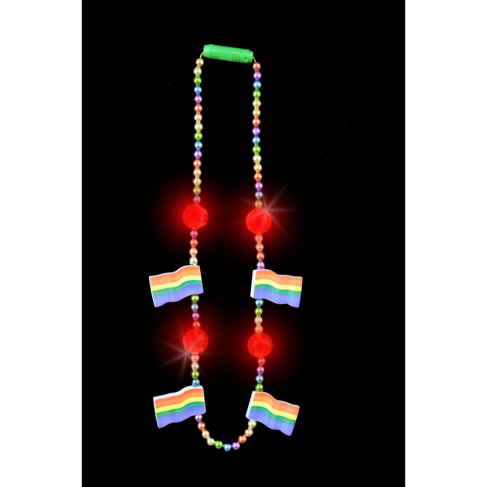 FLASHING RAINBOW FLAG BEADS (1 PIECE)