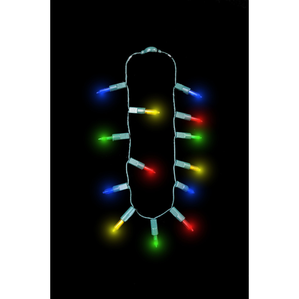 LED SKINNY CHRISTMAS BULB NECKLACE (1 PIECE)
