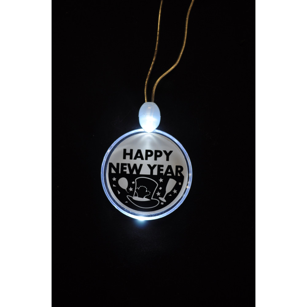 ACRYLIC HAPPY NEW YEAR NECKLACE