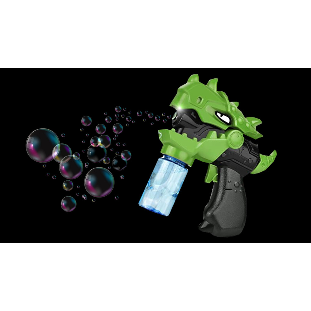 ASSORTED COLOR LED BUBBLE GUN DINOSAUR SHAPED (1 PIECE)