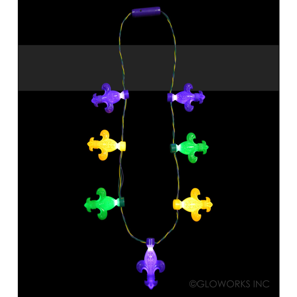FLEUR DE LIS LED CHARM NECKLACE (1 PIECE)