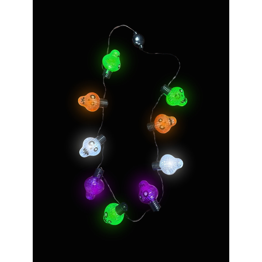 19" LED HALLOWEEN CHARM NECKLACE (1 PIECE)