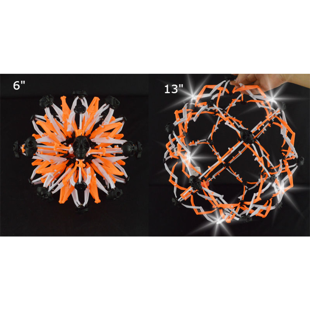 ASSORTED COLOR LED FLASHING SPACE BALL WITH SKULL (1 PIECE) 