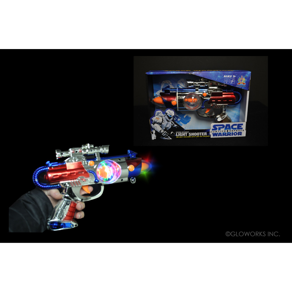 LED SPINNING BALL SPACE BLASTER (1 PIECE)
