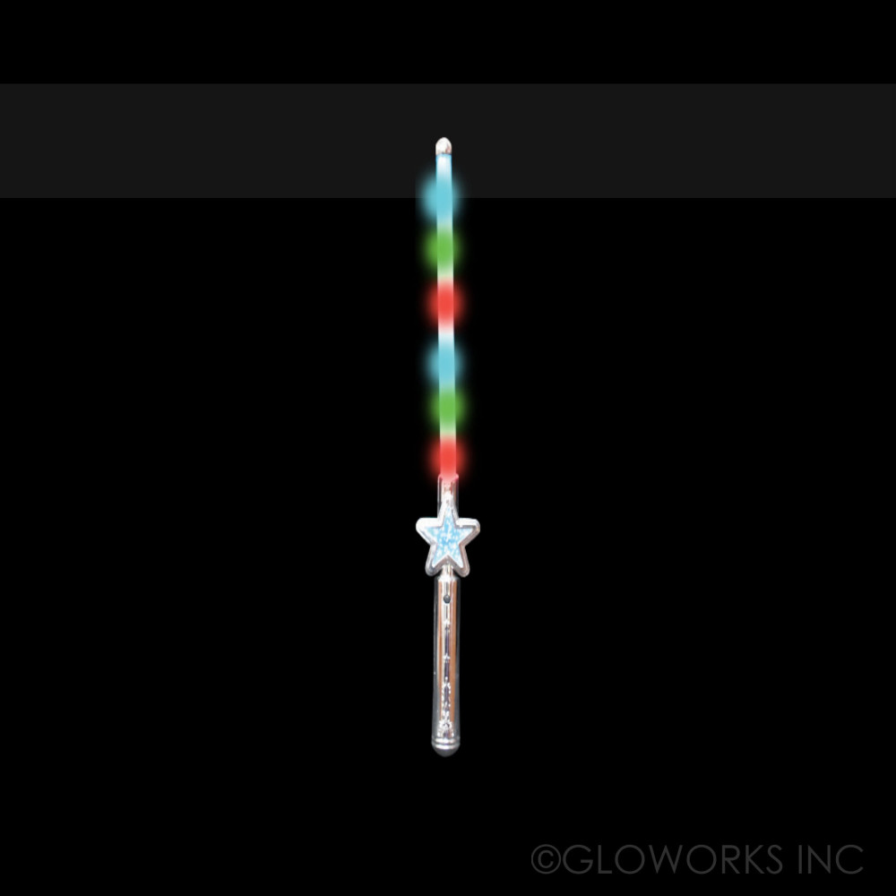 GLITTER FLASHING WAND - USA (1 PIECE)