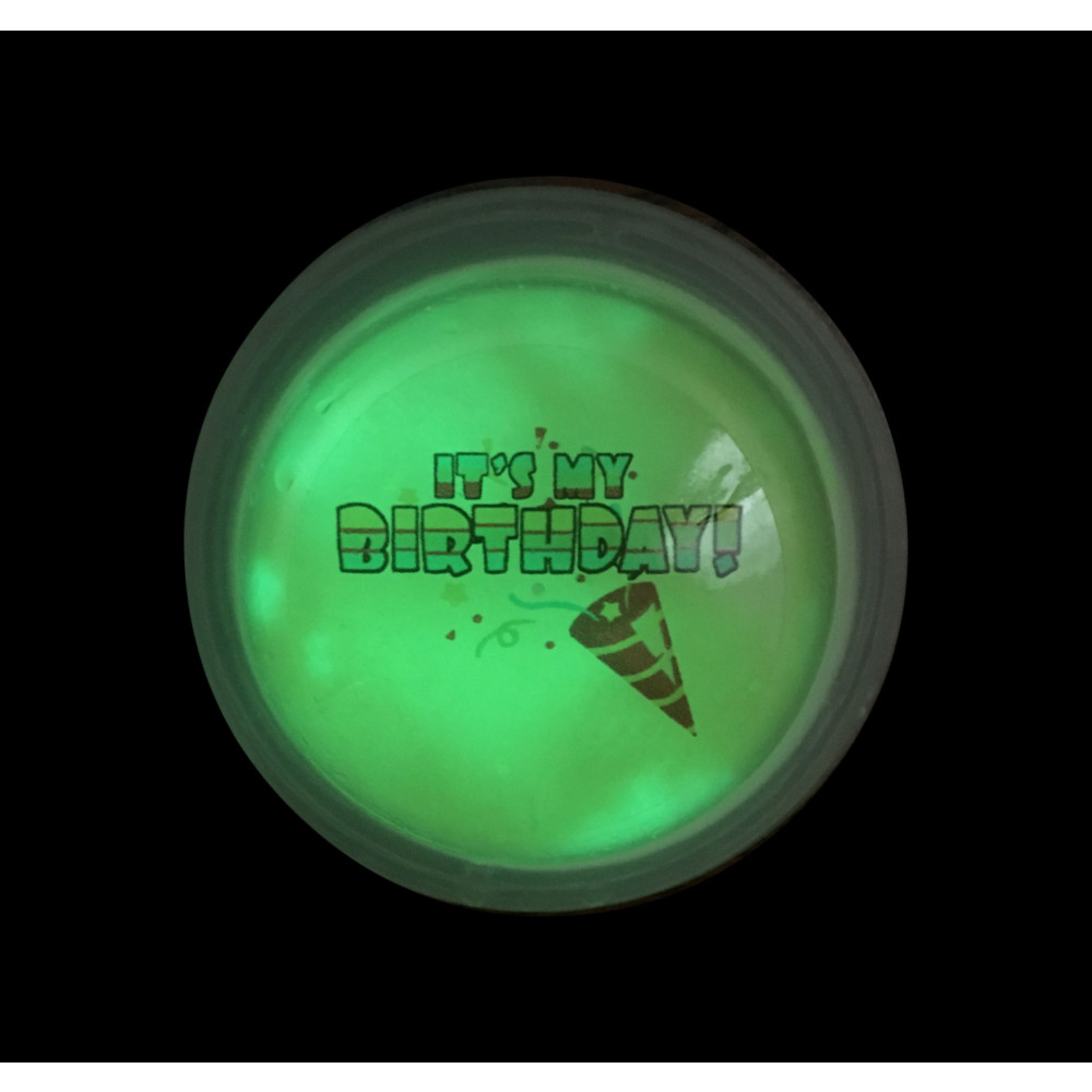 "IT'S MY BIRTHDAY" GLOW BADGE (1 PIECE)
