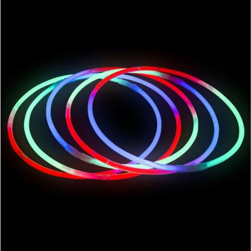 22" GENERIC GLOW NECKLACE - R/G/B (50 PIECES)