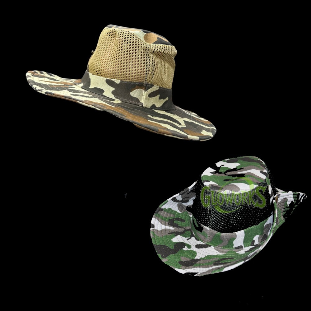 ASSORTED COLOR CAMO SAFARI VENTED BOONIE HAT (1 PIECE)