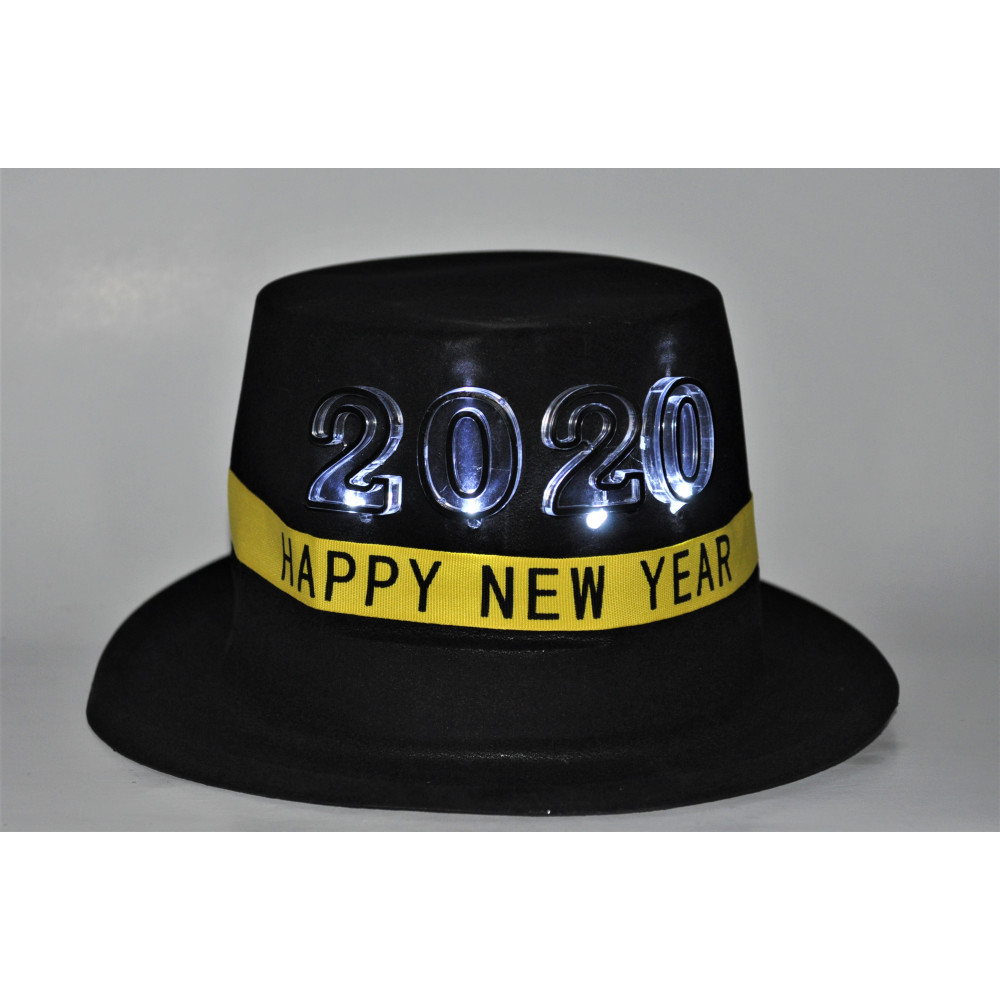 LED HAPPY NEW YEAR TOP HAT 2020