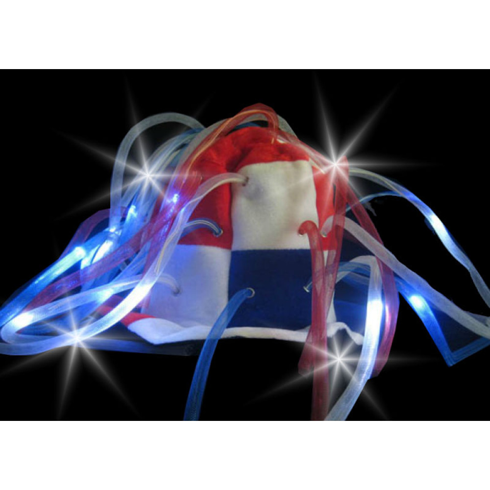 TENTACLE LED TOP HAT - R/W/B (1 PIECE)