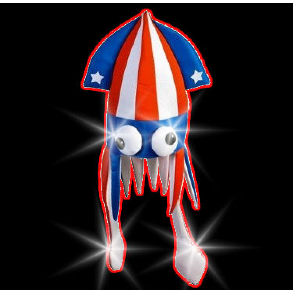 LED SQUID HAT RED/WHITE/BLUE (1 PIECE) 