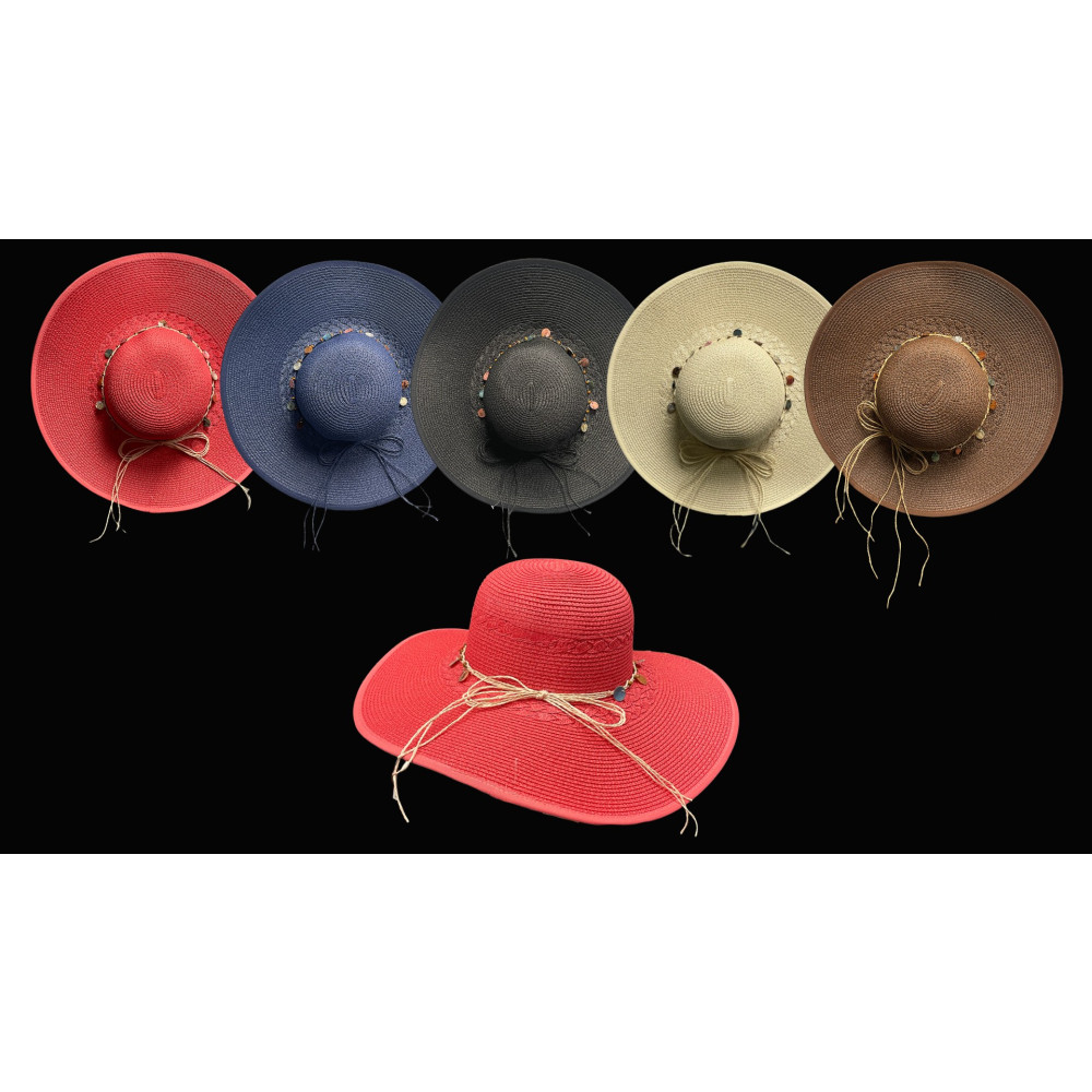 ASSORTED COLOR LADIES SUN HATS (1 PIECE)
