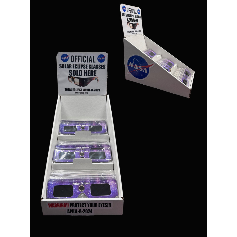 SOLAR ECLIPSE GLASSES NASA APPROVED 2024 CE & ISO CERTIFIED SAFE SHADES