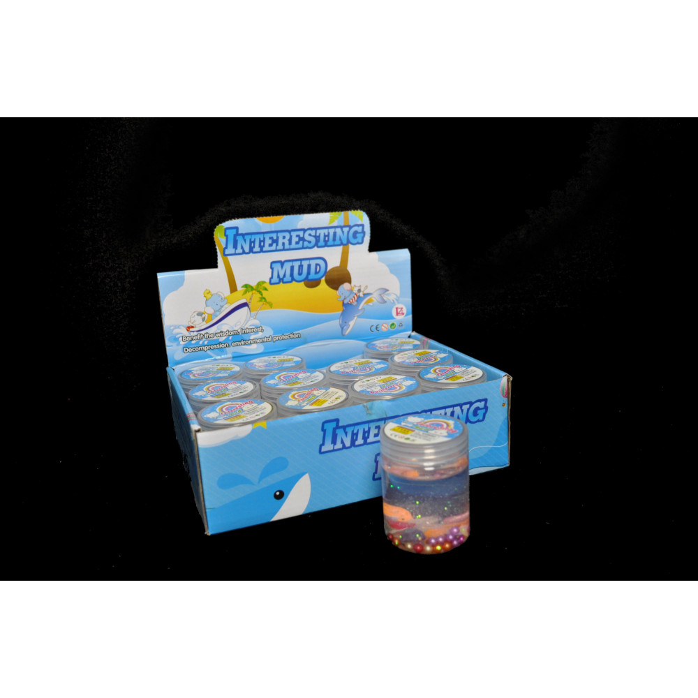 ASSORTED COLOR SLIME WITH MERMAID TAIL AND GLITTER (1 PIECE)