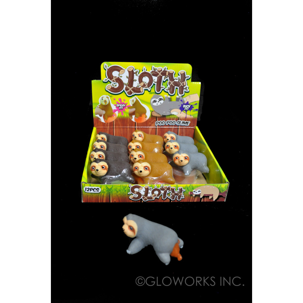 ASSORTED COLOR SLOTH SLIME (1 PIECE)