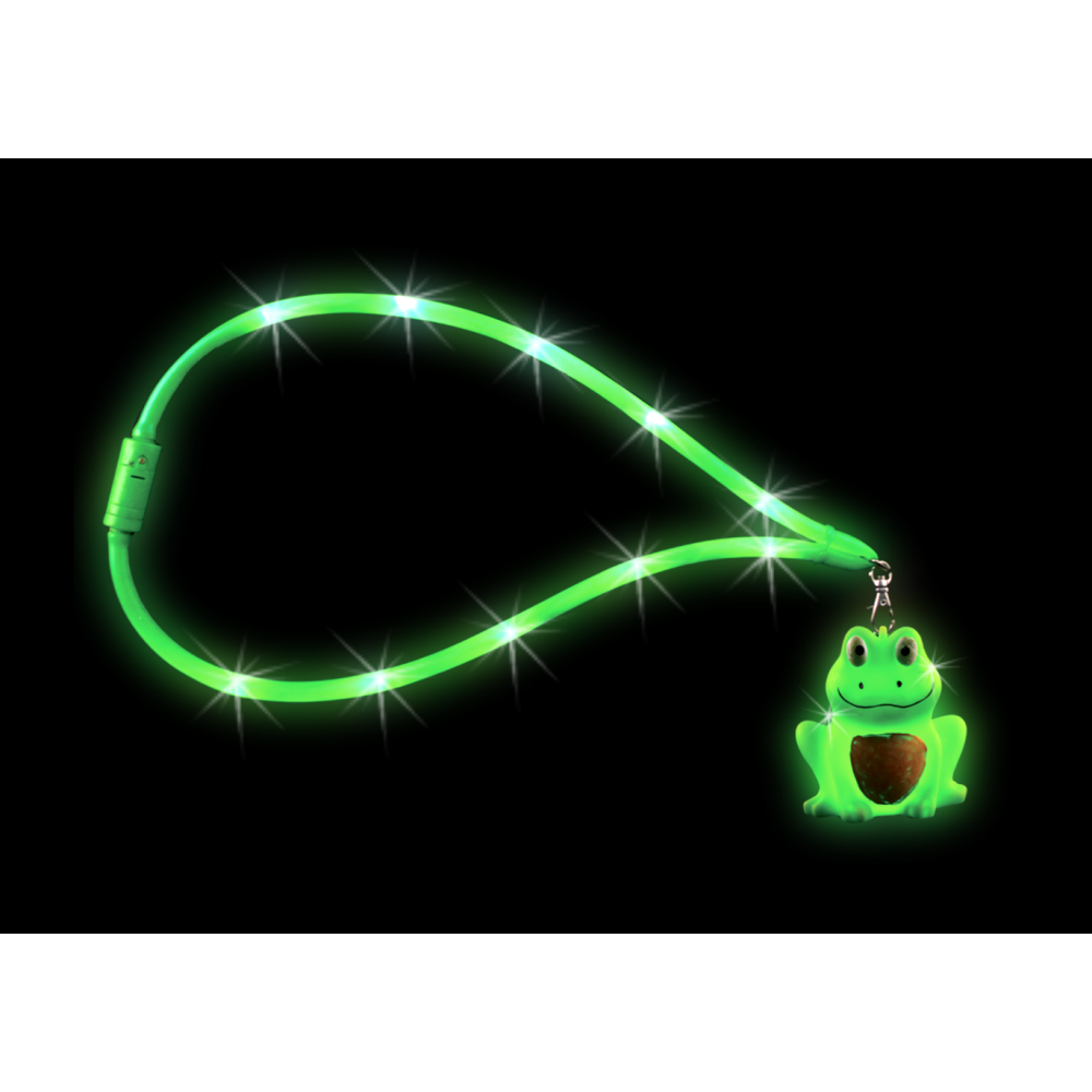GREEN FROG FLASHING LANYARD (1 PIECE)