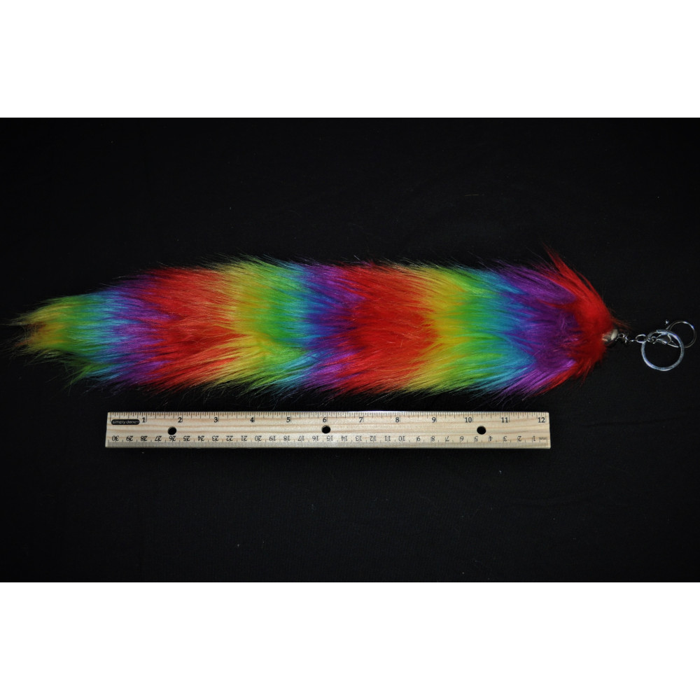 RAINBOW ANIMAL TAIL KEY CHAIN