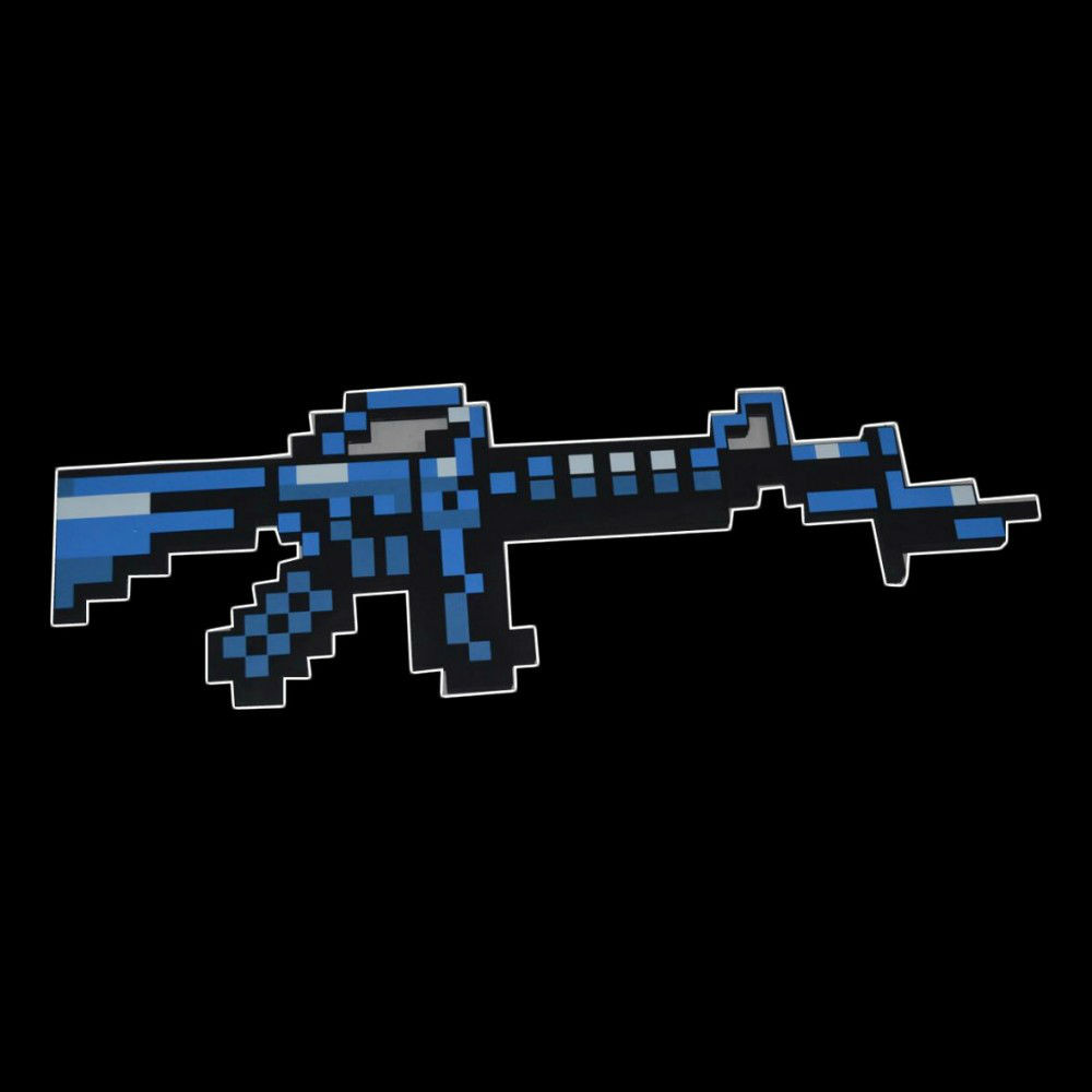 NON-FLASHING FOAM PIXEL MACHINE GUN (1 PIECE)