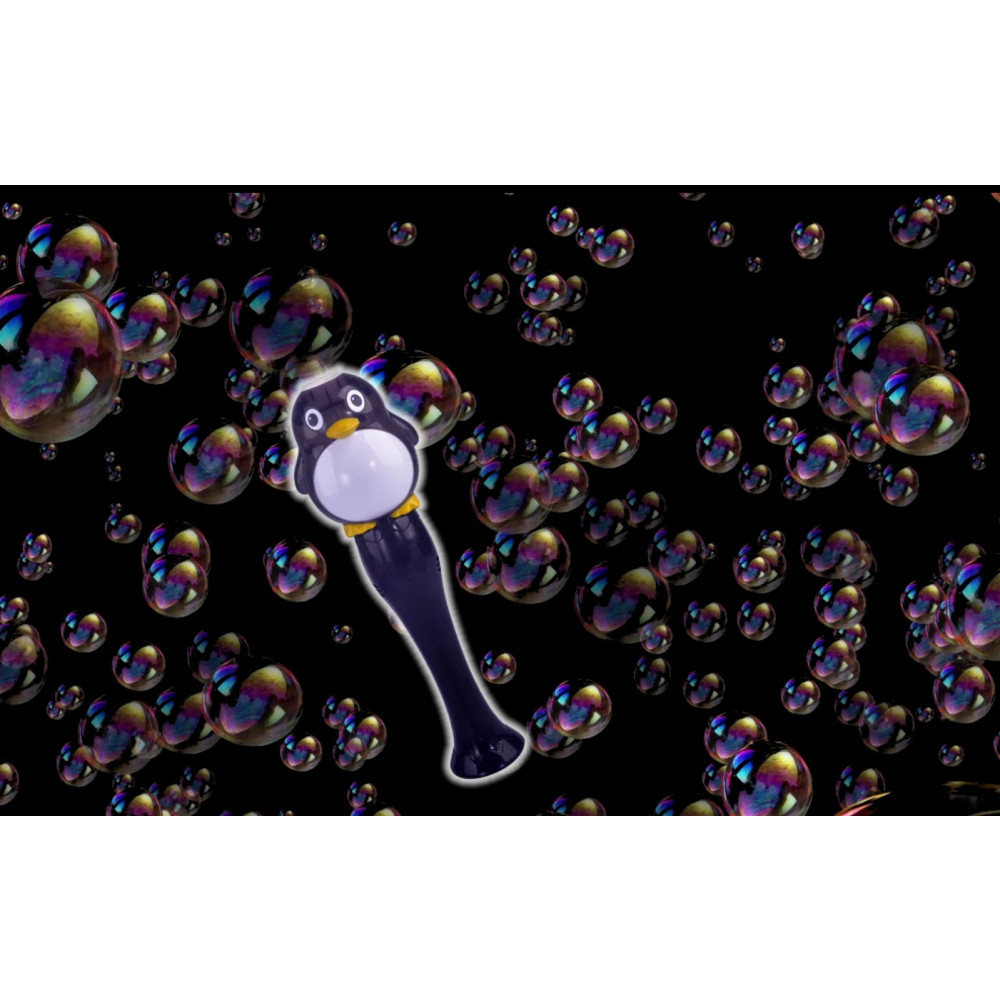 LED ASSORTED COLOR PENGUIN BUBBLE WAND (1 PIECE)