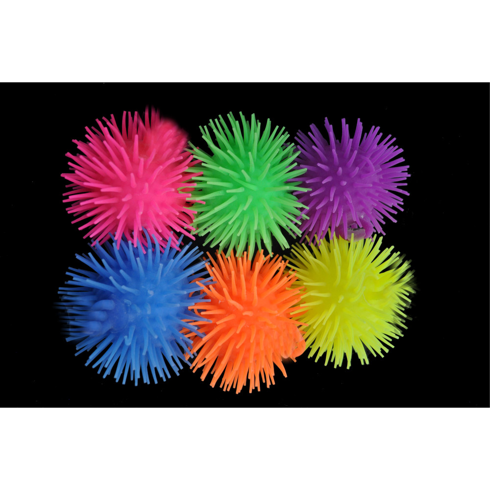 6" NEON FLASHING PUFFER BALL (1 PIECE)