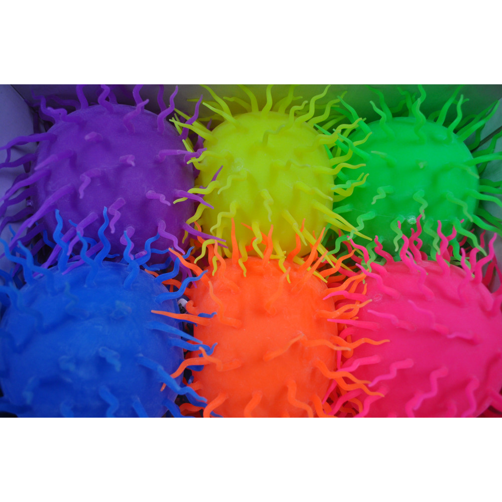 10" Flashing Puffer Ball with Tassles - Asst. Colors (1 PIECE)
