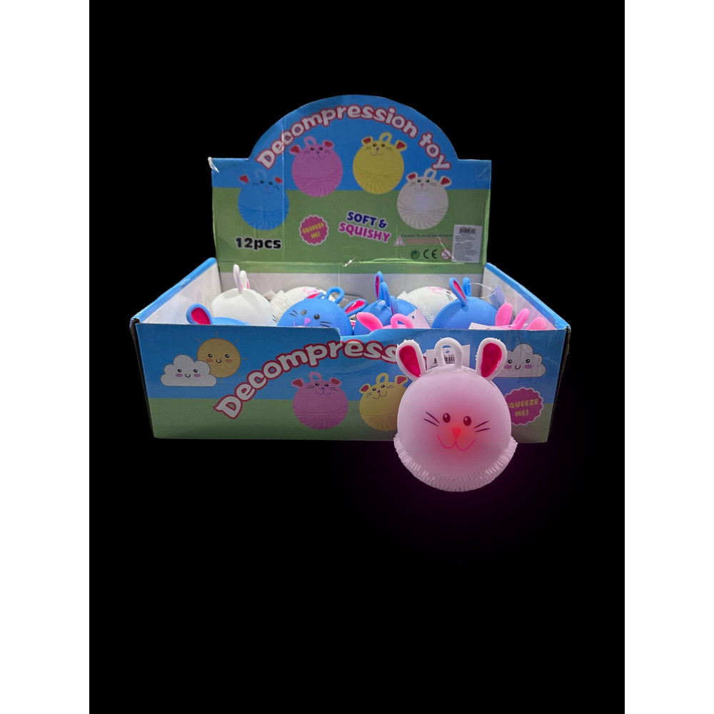 FLASHING BUNNY PUFFER - ASST. COLORS (1 PIECE)