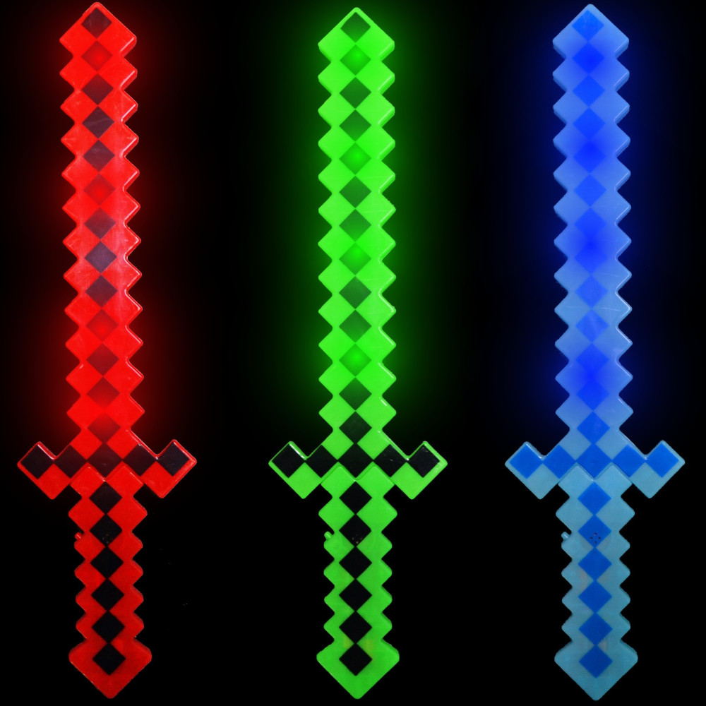 24" FLASHING PIXEL SWORD  ASSORTED COLORS (1 PIECE)
