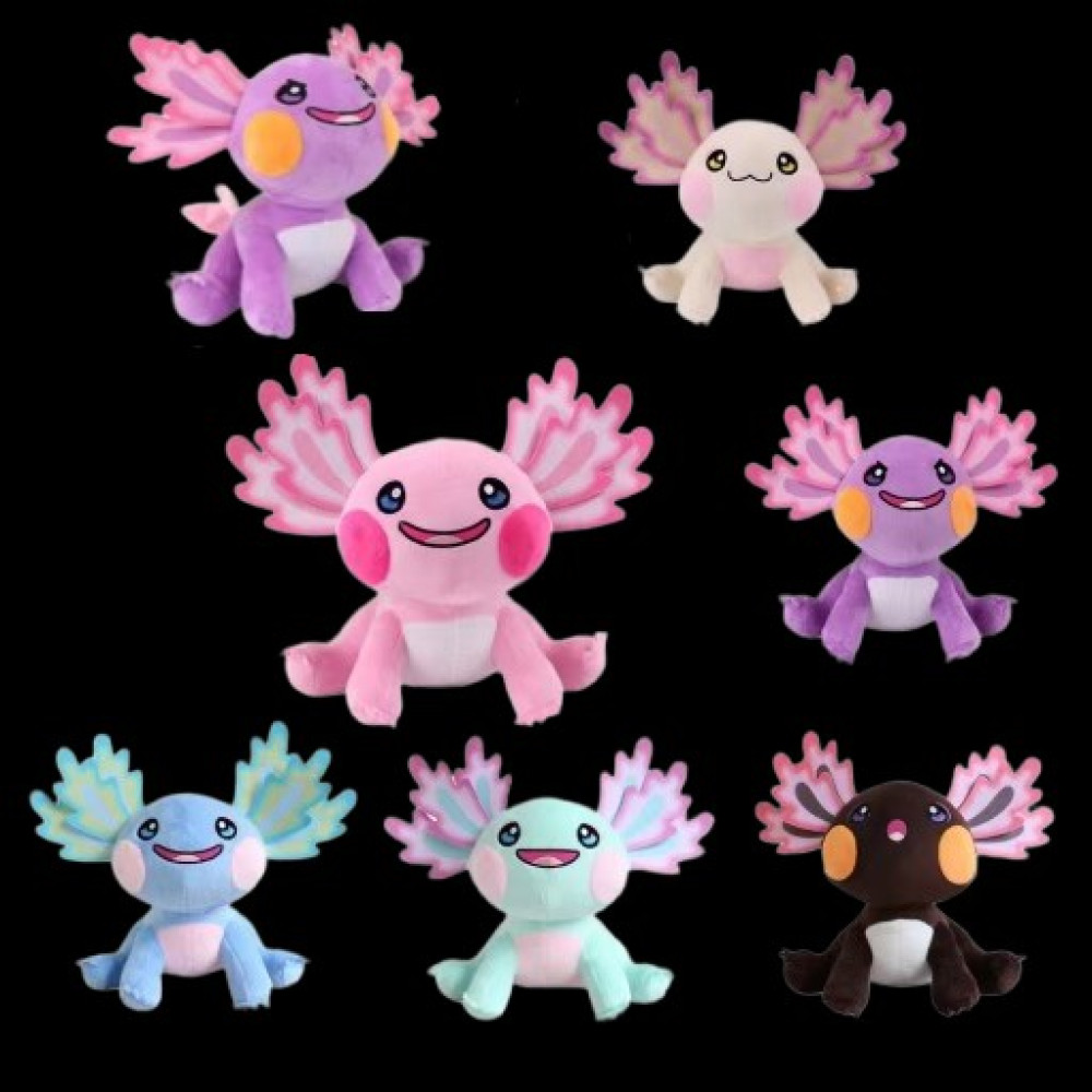 6.5" ASSORTED COLOR AXOLOTL PLUSH 