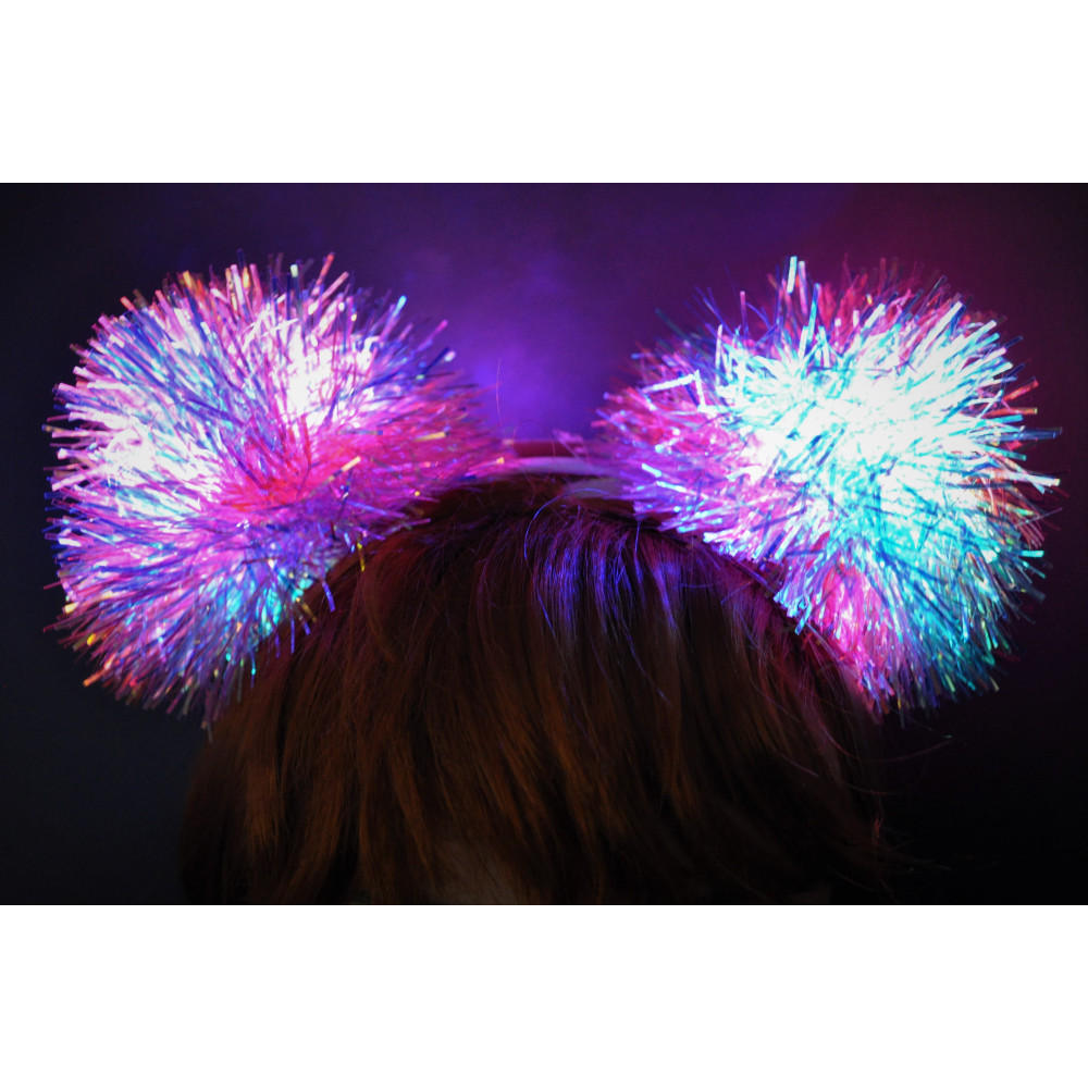 LED TINSEL HEADBAND (6 PIECE SET)
