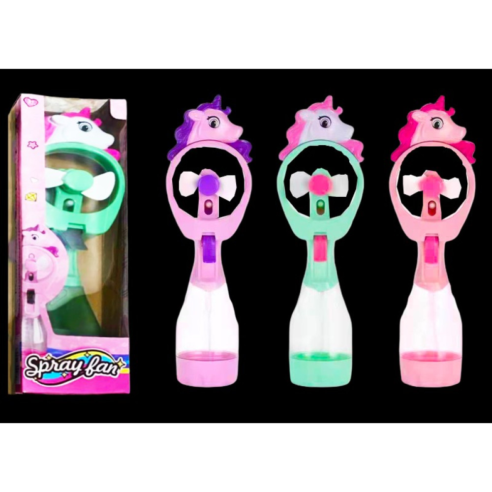ASSORTED COLOR UNICORN WATER MISTING FAN (1 PIECE)