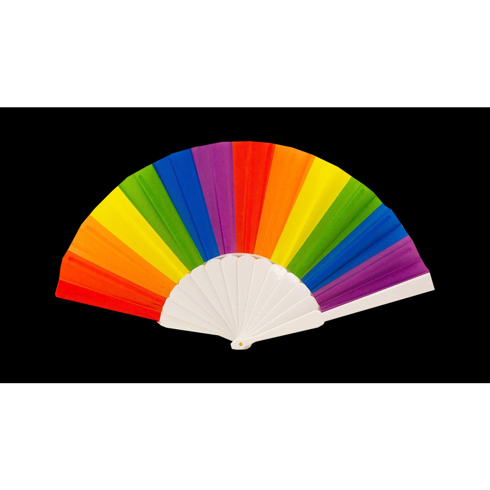 RAINBOW HAND FANS (1 PIECE)