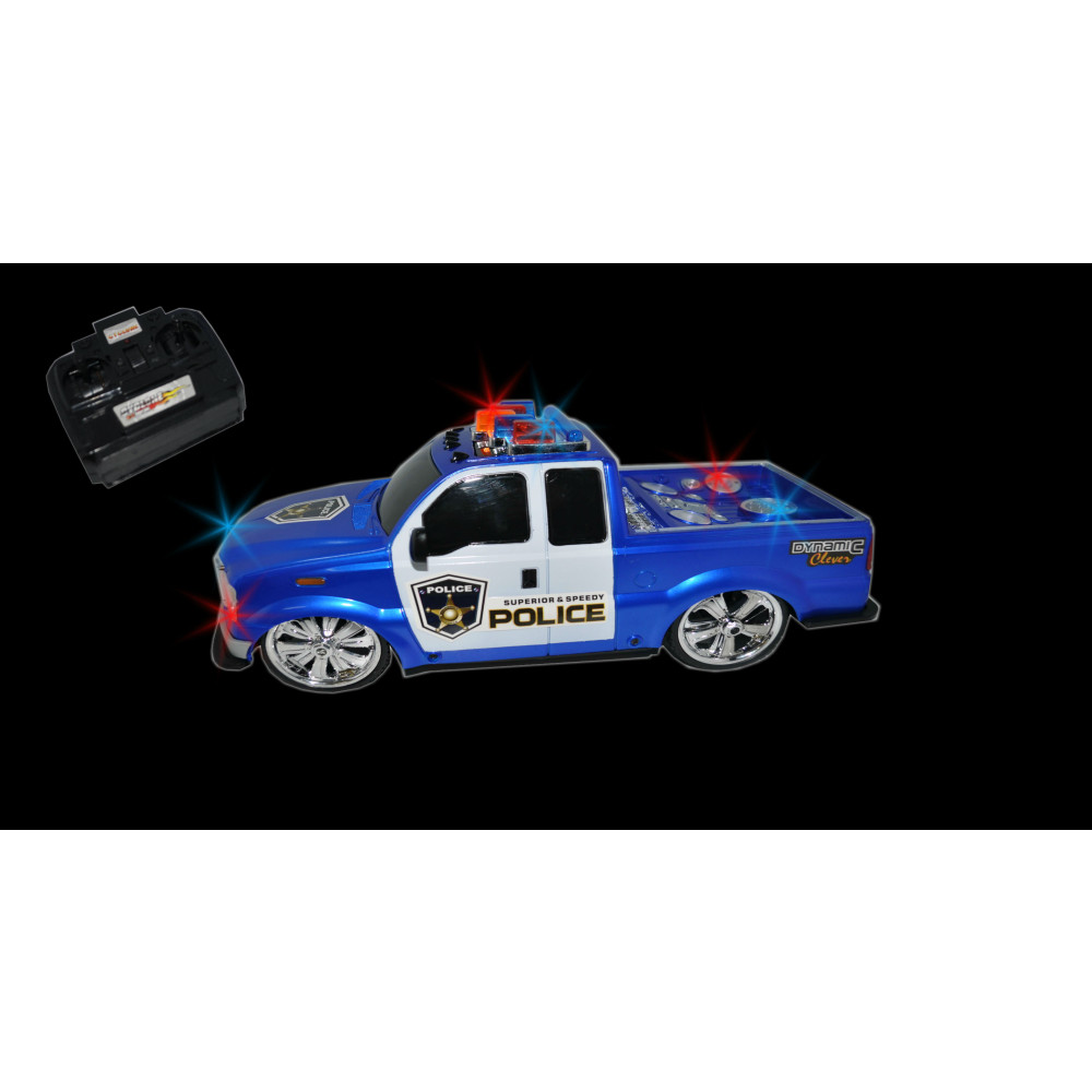 LED LIGHT UP REMOTE CONTROL POLICE TRUCK WITH SOUND (1 PIECE) 