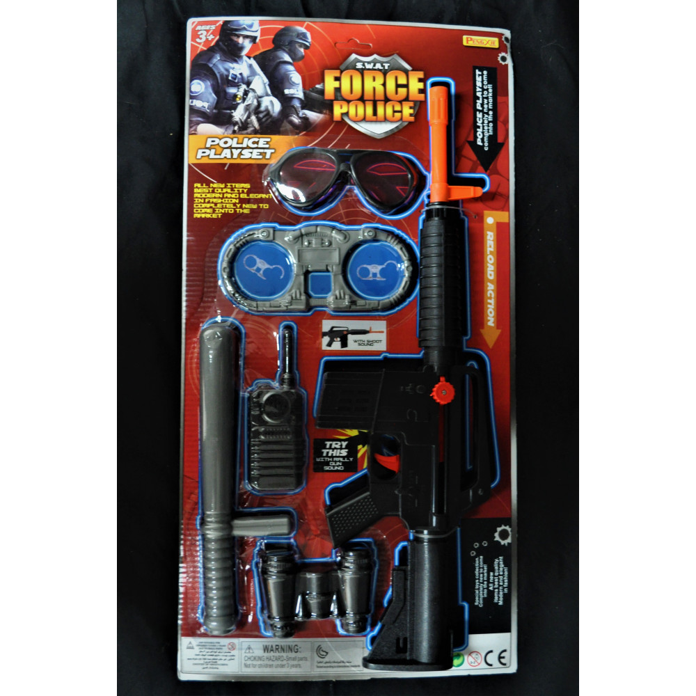 POLICE FORCE TOY GUN SET 