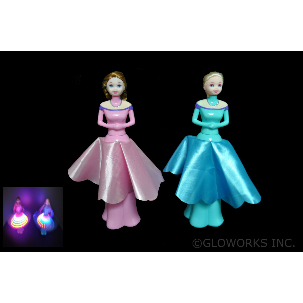 SPINNING PRINCESS WAND WITH LED TWIRLING DRESS ( 1 PIECE) 