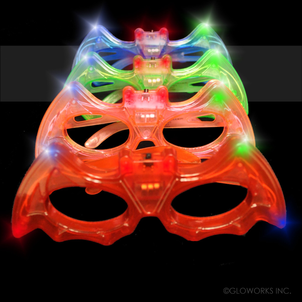 LED ASSORTED COLOR BAT SHAPED GLASSES (1 PIECE)
