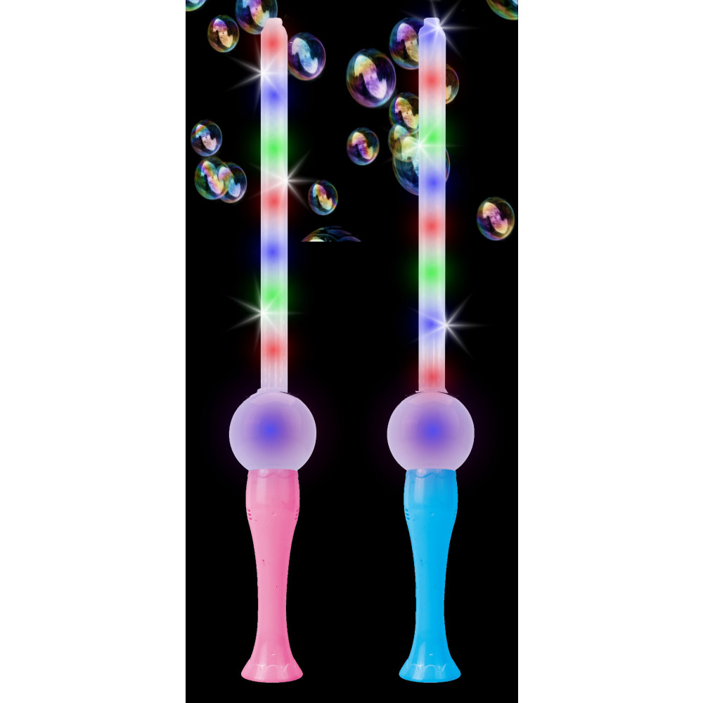 29" LED FLASHING ASSORTED COLOR BUBBLE SWORD (1 PIECE)