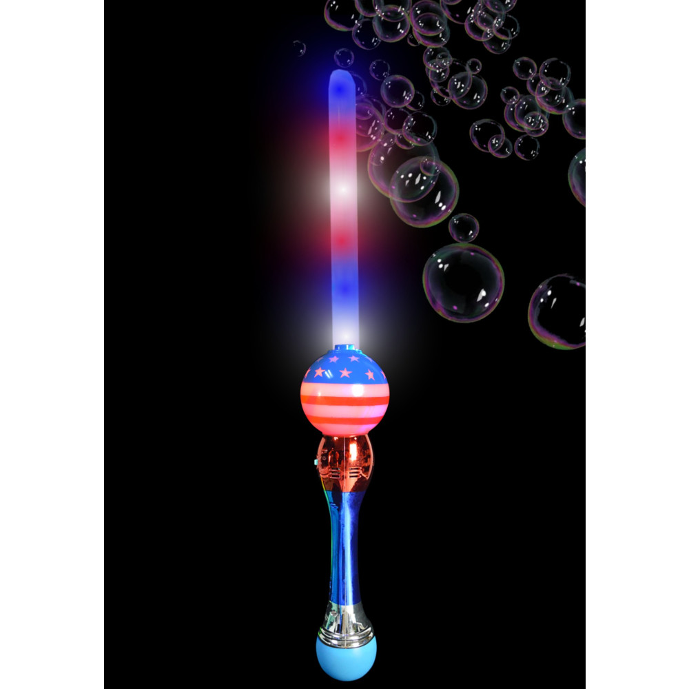 LED USA RED, WHITE, BLUE BUBBLE SWORD (1 PIECE)