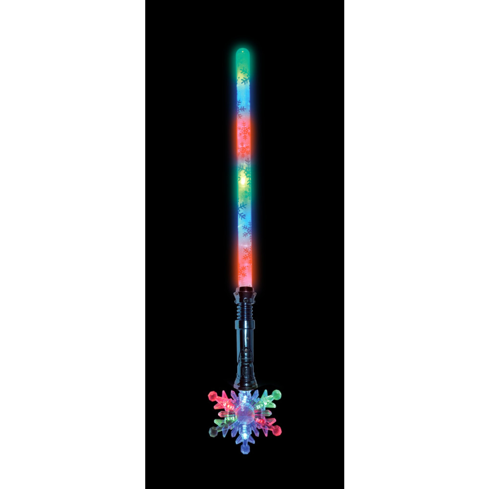 LED SNOWFLAKE SWORD WITH SNOWFLAKE PRINTED BLADE  (1 PIECE)