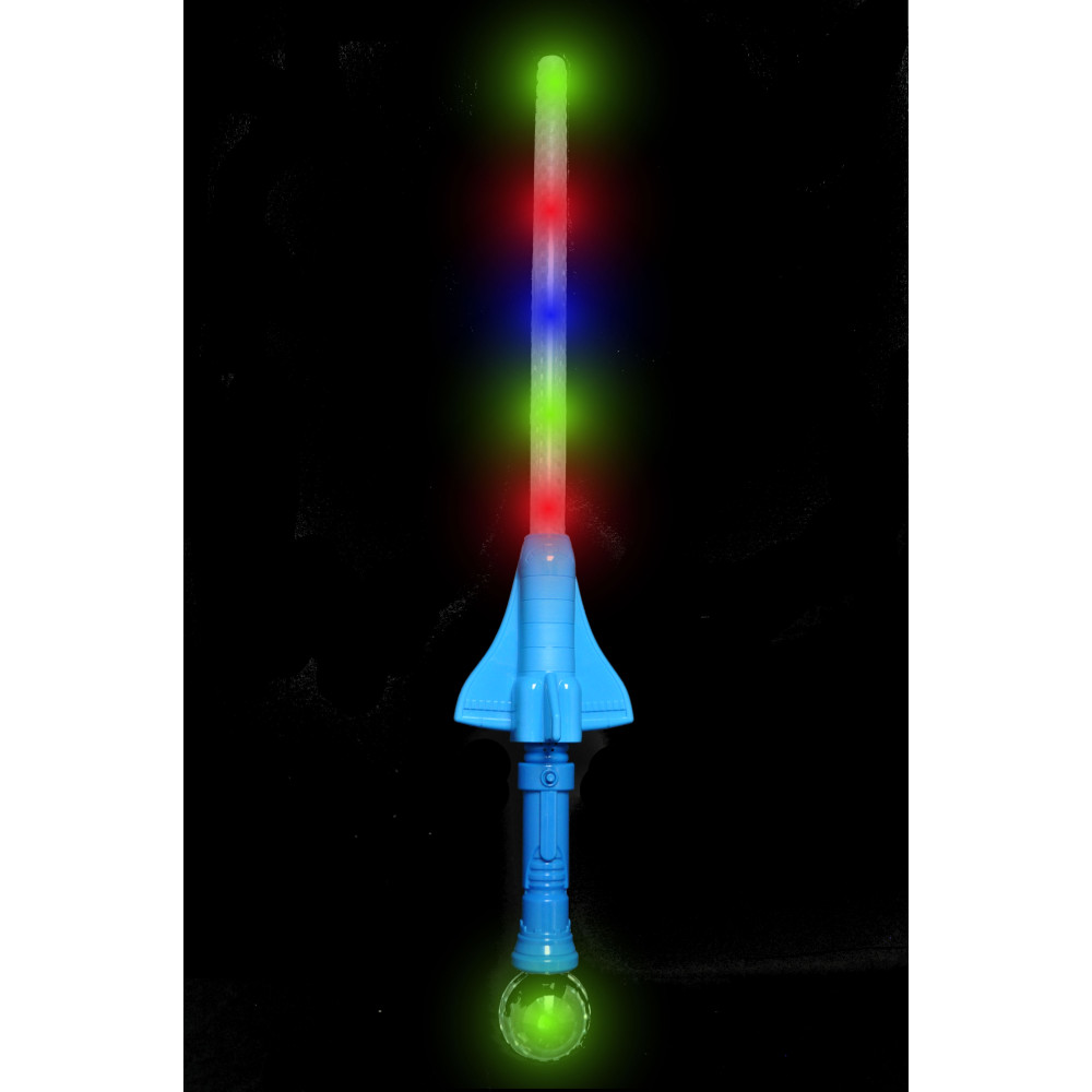 MULTI-COLOR LED SWORD WITH SOUND AND SPACE SHUTTLE (1 PIECE) 