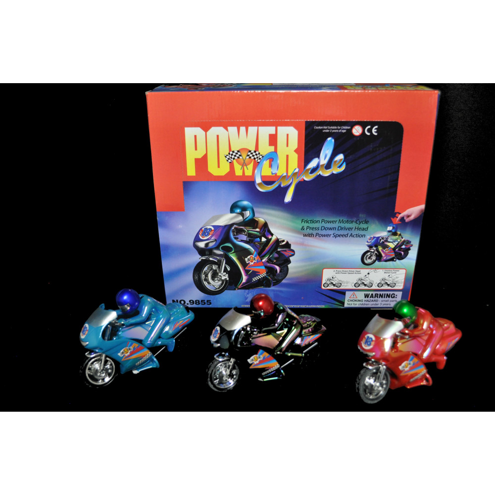 FRICTION PULL BACK MOTORCYCLES (1 PIECE)
